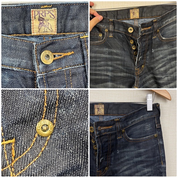 PRPS EUC Men RAMBLER Dark Wash Japanese Textile Cotton Blend Jeans 29 - Picture 8 of 13